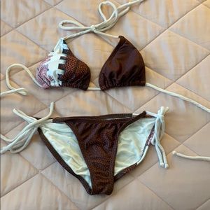 Football print swimsuit